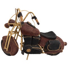 Tom Dixon Wicker and Rattan Motorcycle Sculpture  1980’s