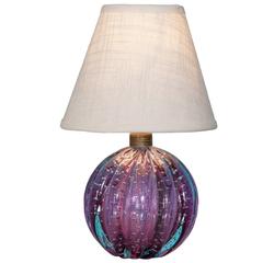 Vintage Murano Bullicante Glass Table Lamp