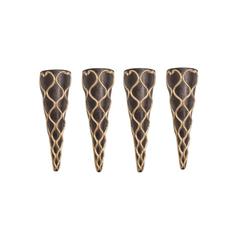 Set of Four Ceramic and Gilt Snake Designed Sconces, 1950s