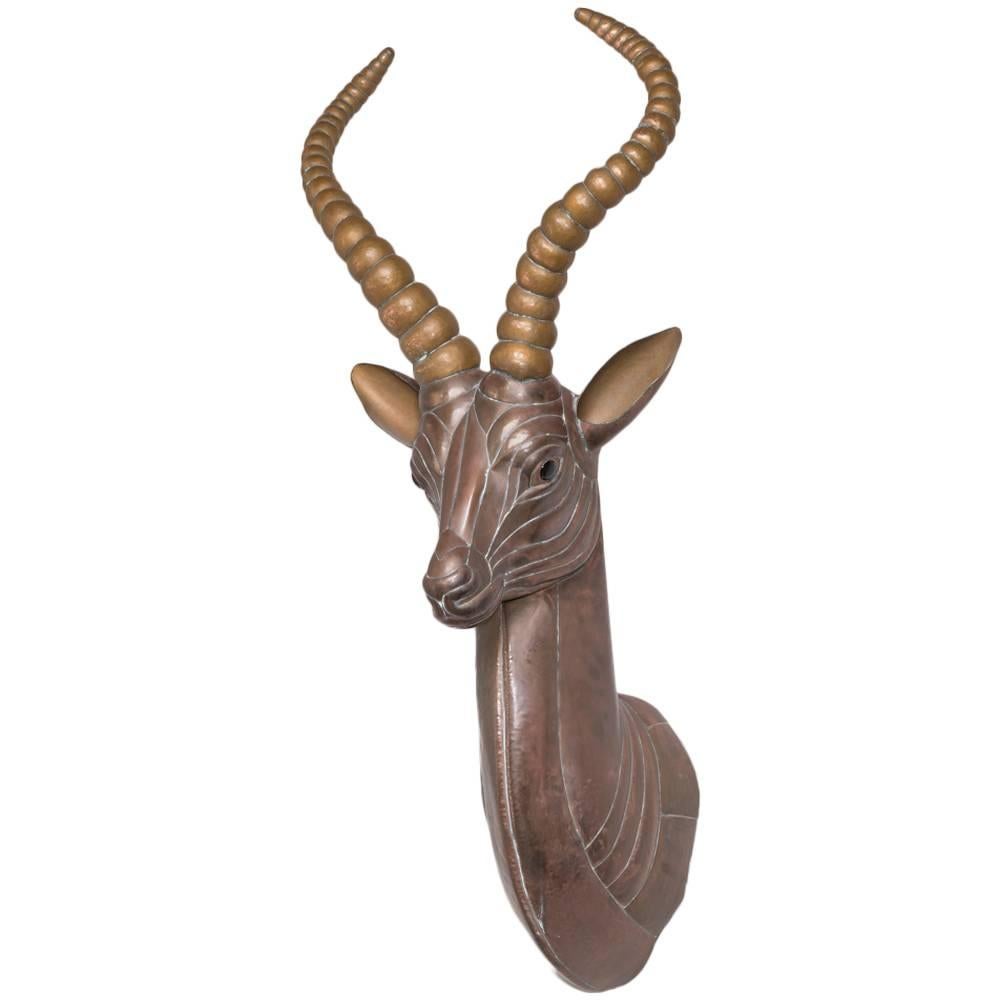 Sensational Copper Antelope by Sergio Bustamante, 1970s For Sale