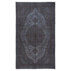 Tappeto moderno grigio 5.4x8.7 Ft, Tappeto formato stanza, Tappeto da salotto fatto a mano