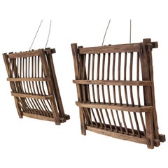 Französische traditionelle kleine Vogelfalle Wanddekoration, Anfang 20.