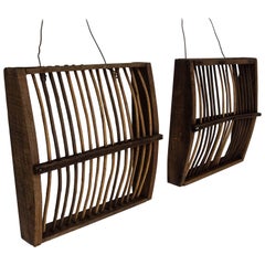 Französische traditionelle kleine Vogelfalle Wanddekoration, Anfang 20.