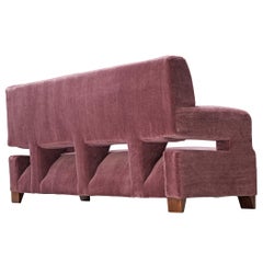 Rare Studio B.B.P.R. Sofa in Purple Mohair