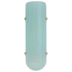 Sconce Selene in ottone spazzolato e vetro lucido Ajiote di Bianco Light + Space