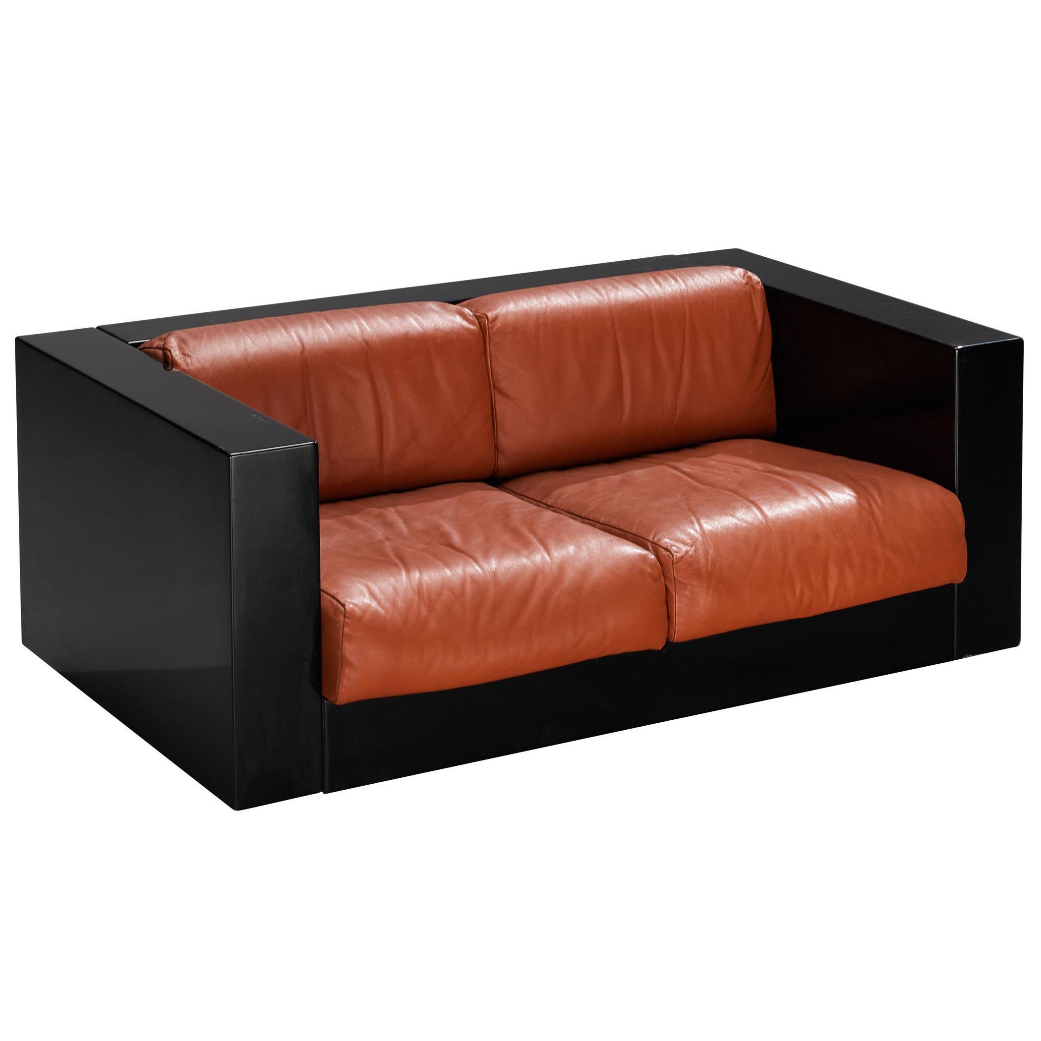 Sofá de dos plazas "Saratoga" de Massimo and Lella Vignelli para Poltronova en venta