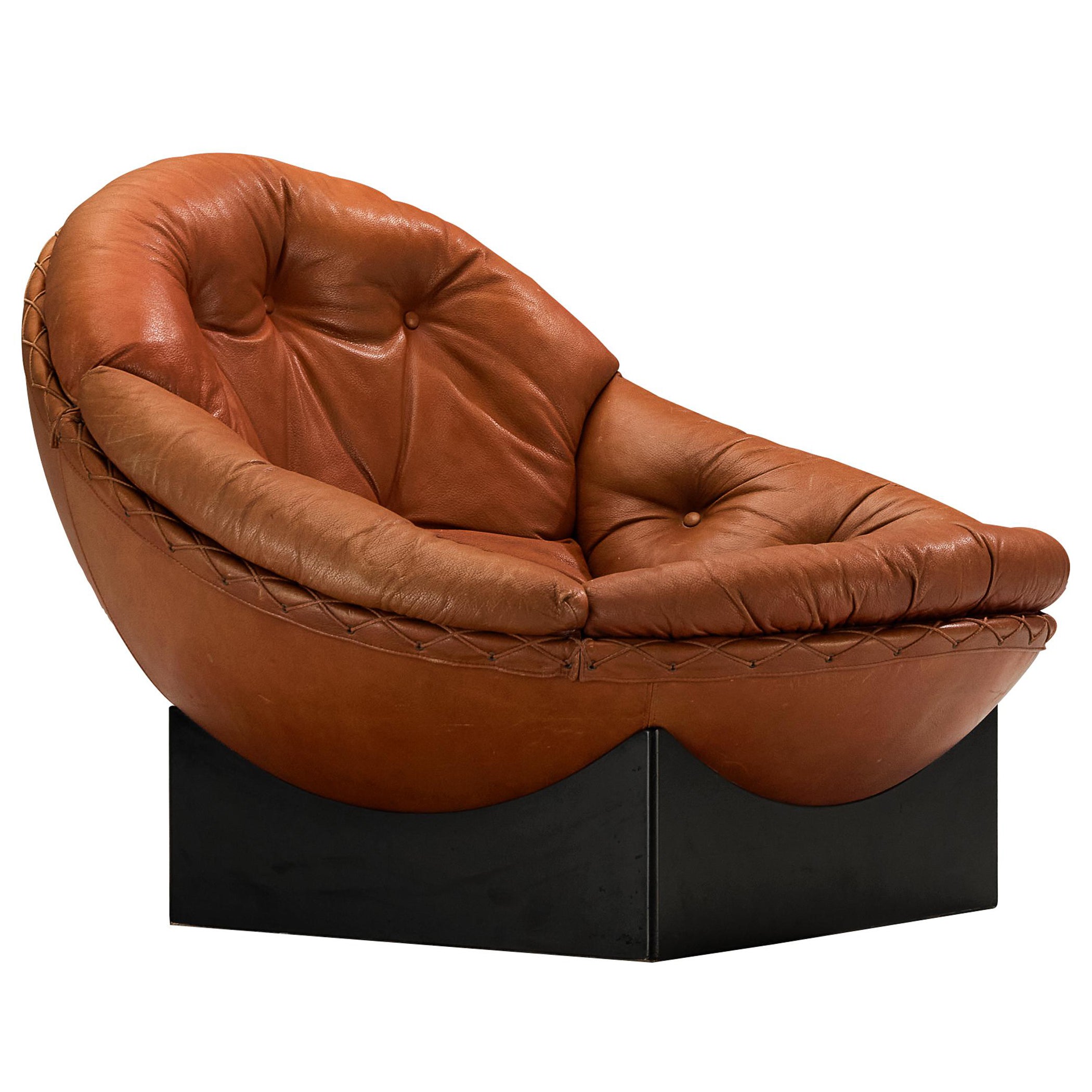 Illum Wikkelsø for Ryesberg Møbler 'Apollo' Lounge Chair in Leather