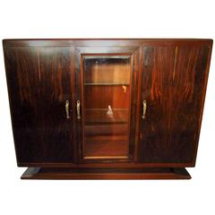Macassar Art Deco Showcase Sideboard, France, 1935 7