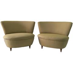 Gilbert Rohde Slipper Chairs, Pair