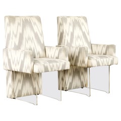 Pair of Vladimir Kagan 'Clos' Lucite Armchairs, circa 1970s, Signed