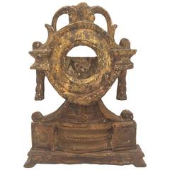 Mid-18th Century Carved Giltwood Watch Holder 10