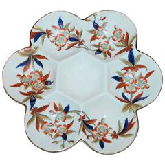 Antique Hand-Painted Porcelain Oyster Plate 3