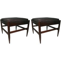 Pair of Danish Mid-Century Modern Footstools or Ottomans