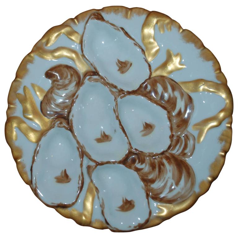 Antique Oyster Plate at 1stDibs