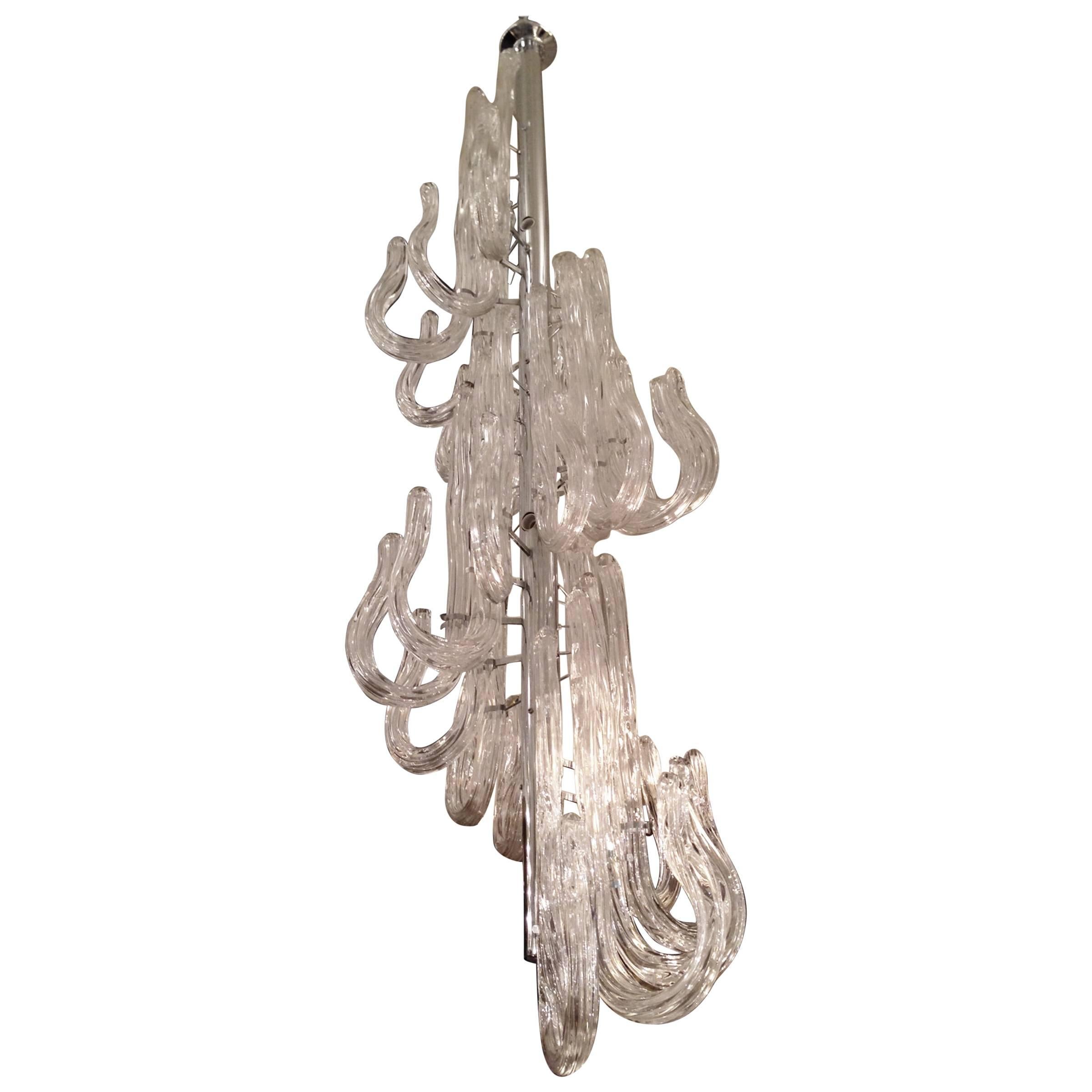 Chandelier by Venini, circa 1960 For Sale