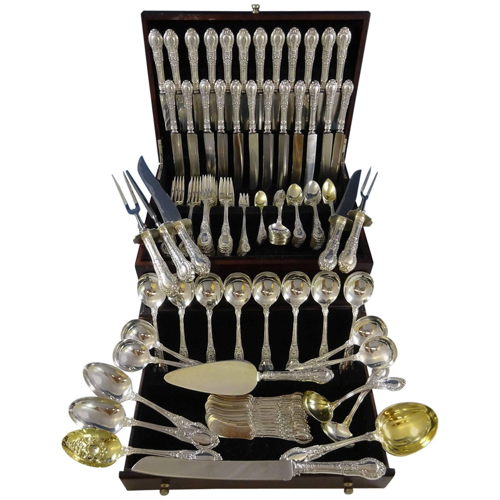 Tuileries by Gorham Sterling Silver Dinner Flatware Set for 12 Service 168 Pcs