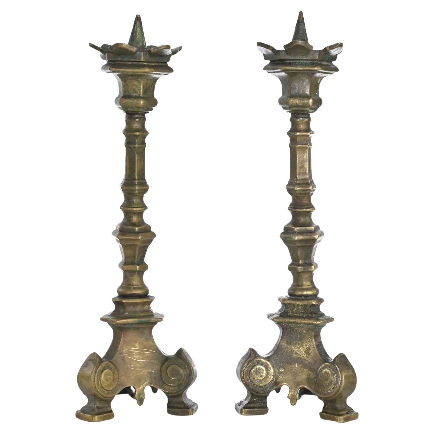 Coppia di candelabri antichi, Italia, XIX secolo in vendita