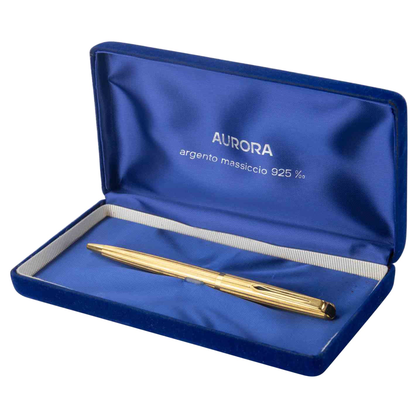 Bolígrafo Aurora Vintage de plata, años 2000