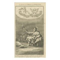 Gravure de Paul aux Ephésiens - Paul en prison rédigeant une épître c.C. 1735