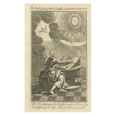 Paul aux Corinthiens - Résurrection prouvée, gravure ancienne c.1735