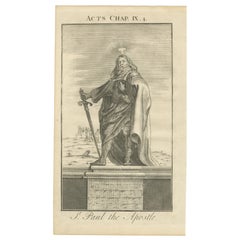 St. Paul the Apostle – Vision & Conversion, Acts IX Engraving c.1735