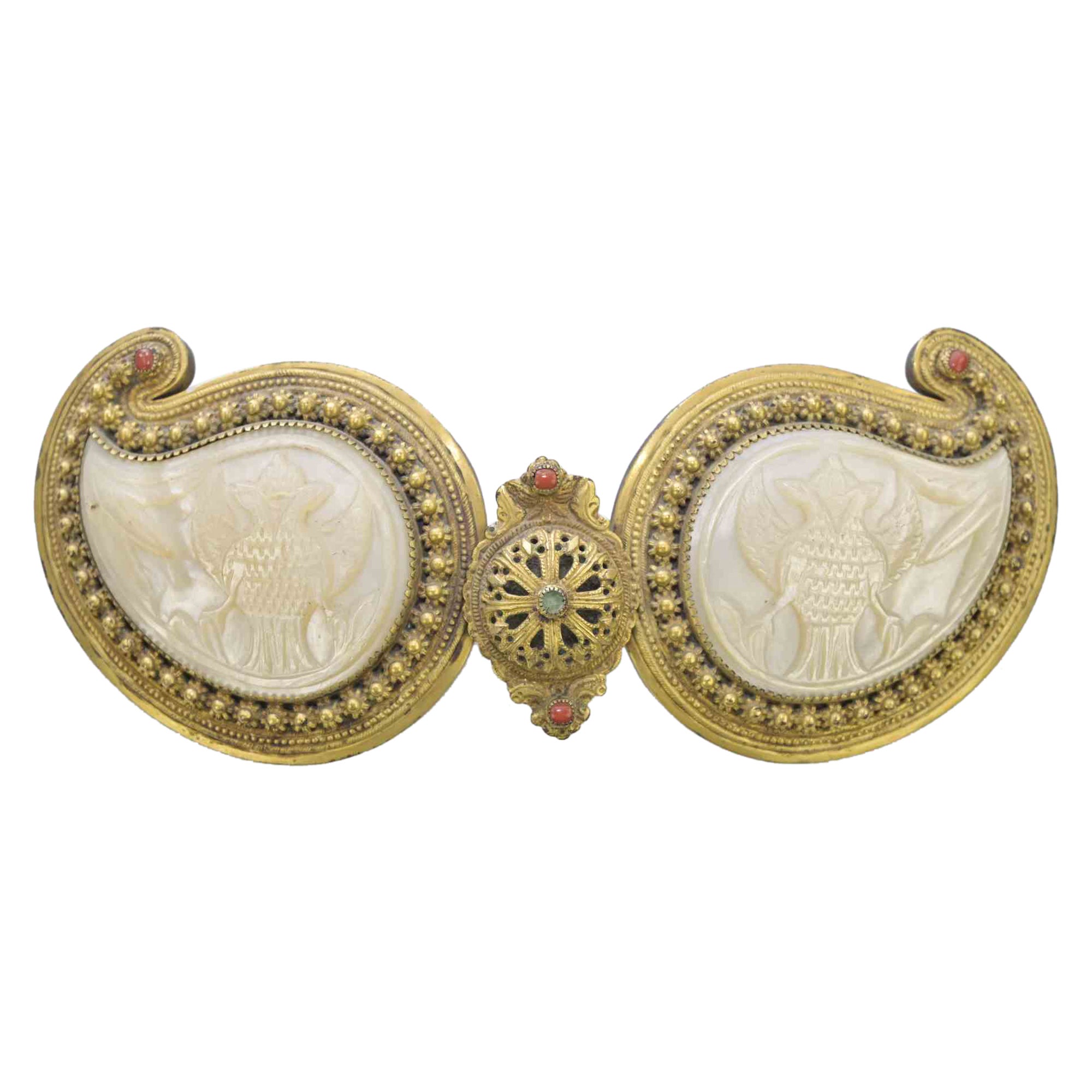 Boucle et fermoir en argent doré d'Europe de l'Est, XIXe siècle en vente