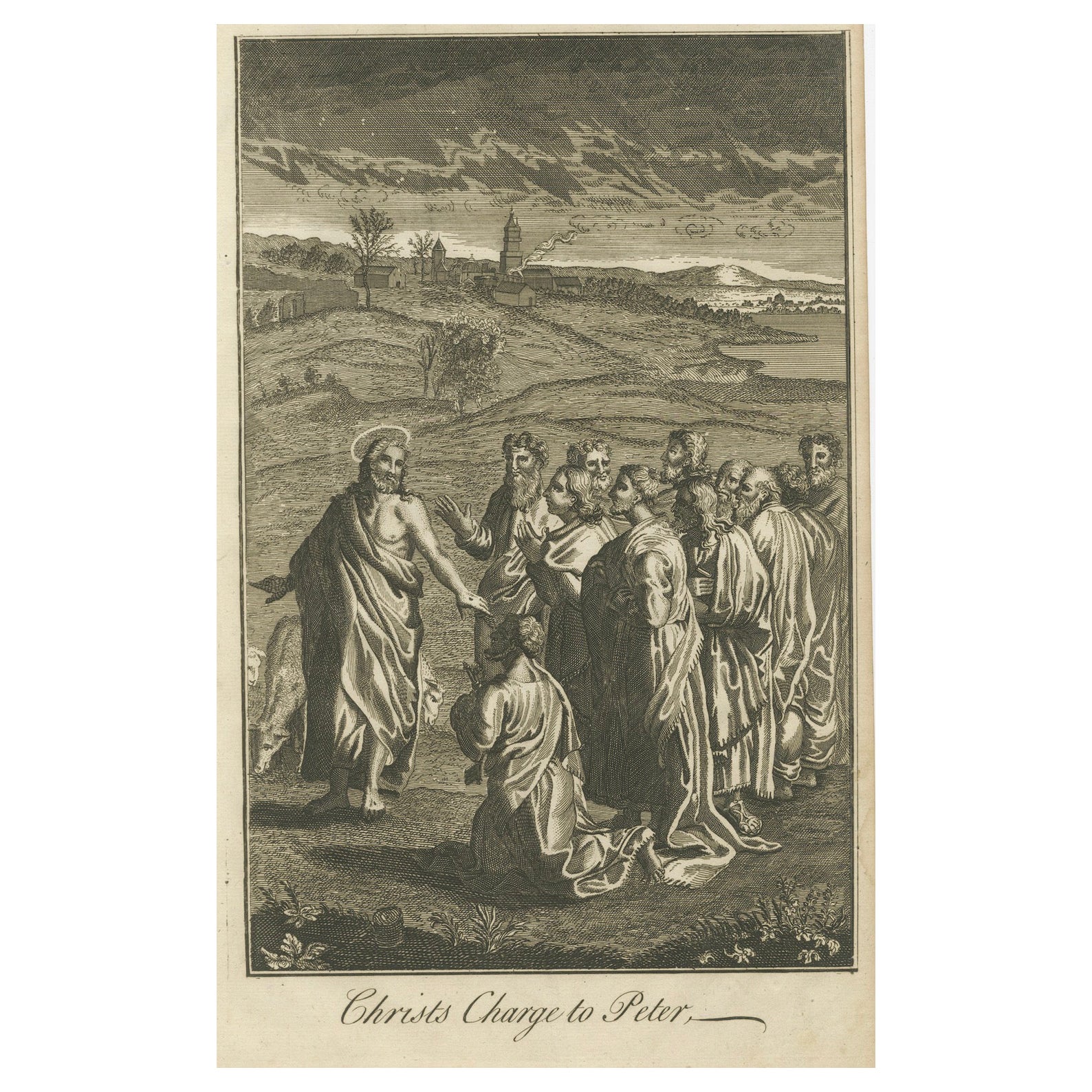 Gravure - I.I.C. Nourrissez mes brebis c.1735