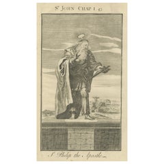 Apostel Philippus Kupferstich - Johannes I. Berufung des Philippus ca. 1735