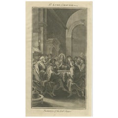 Last Supper Engraving – Luke XXII Institution of Lord’s Supper c.1735