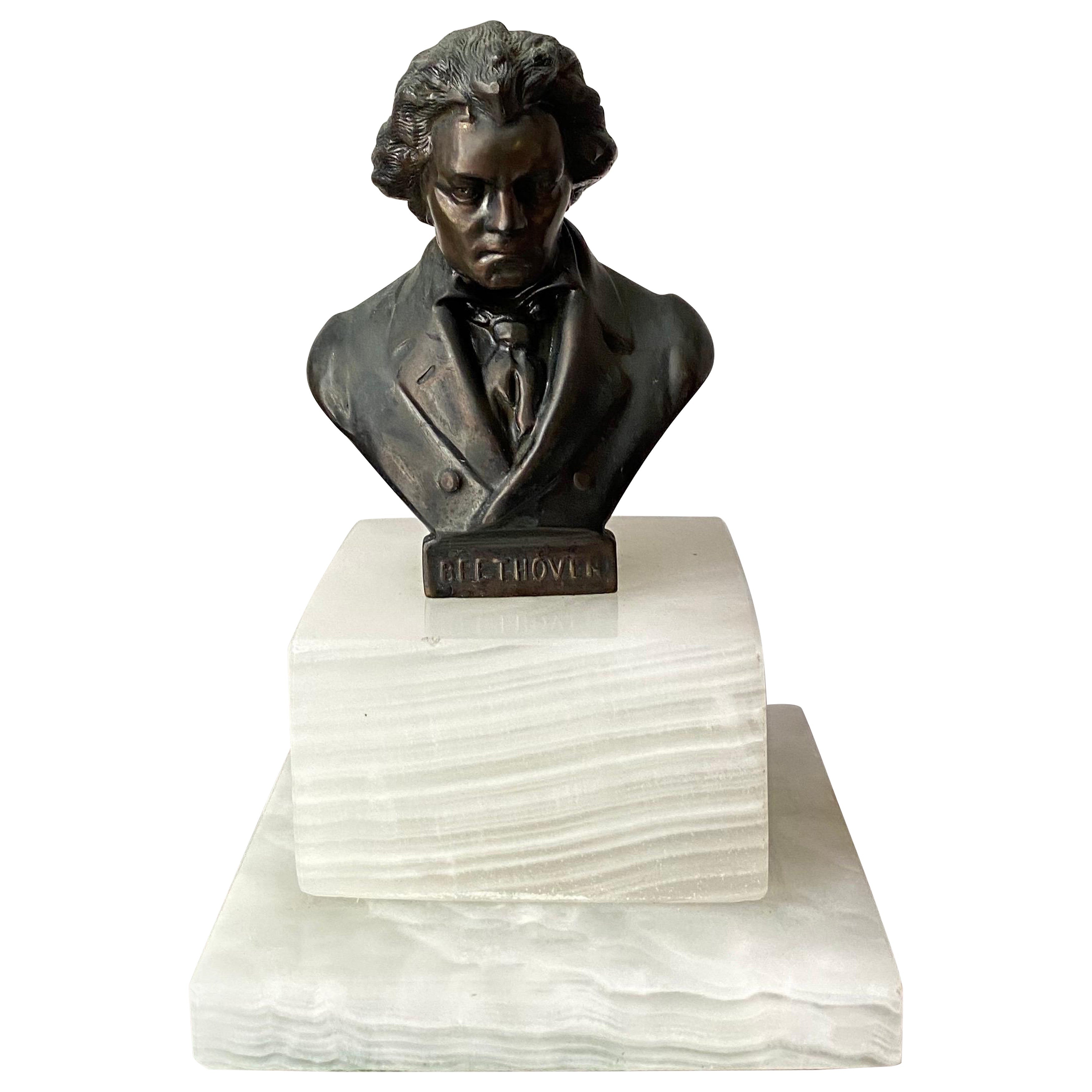 Beethoven Bust on Onyx Base 1960s