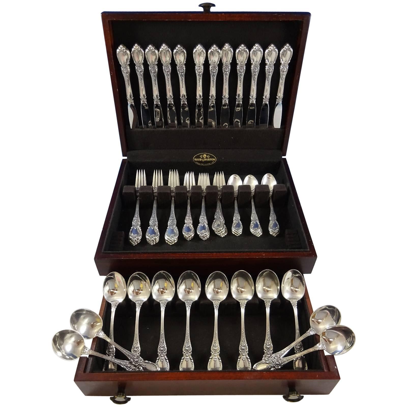 Charlemagne by Towle sterling silver flatware set of 60 pieces. This set includes:

12 knives, 9 1/8