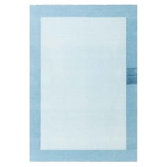 Doris Leslie Blauer Vintage indischer Dhurrie-Teppich in Dhurrie-Blau