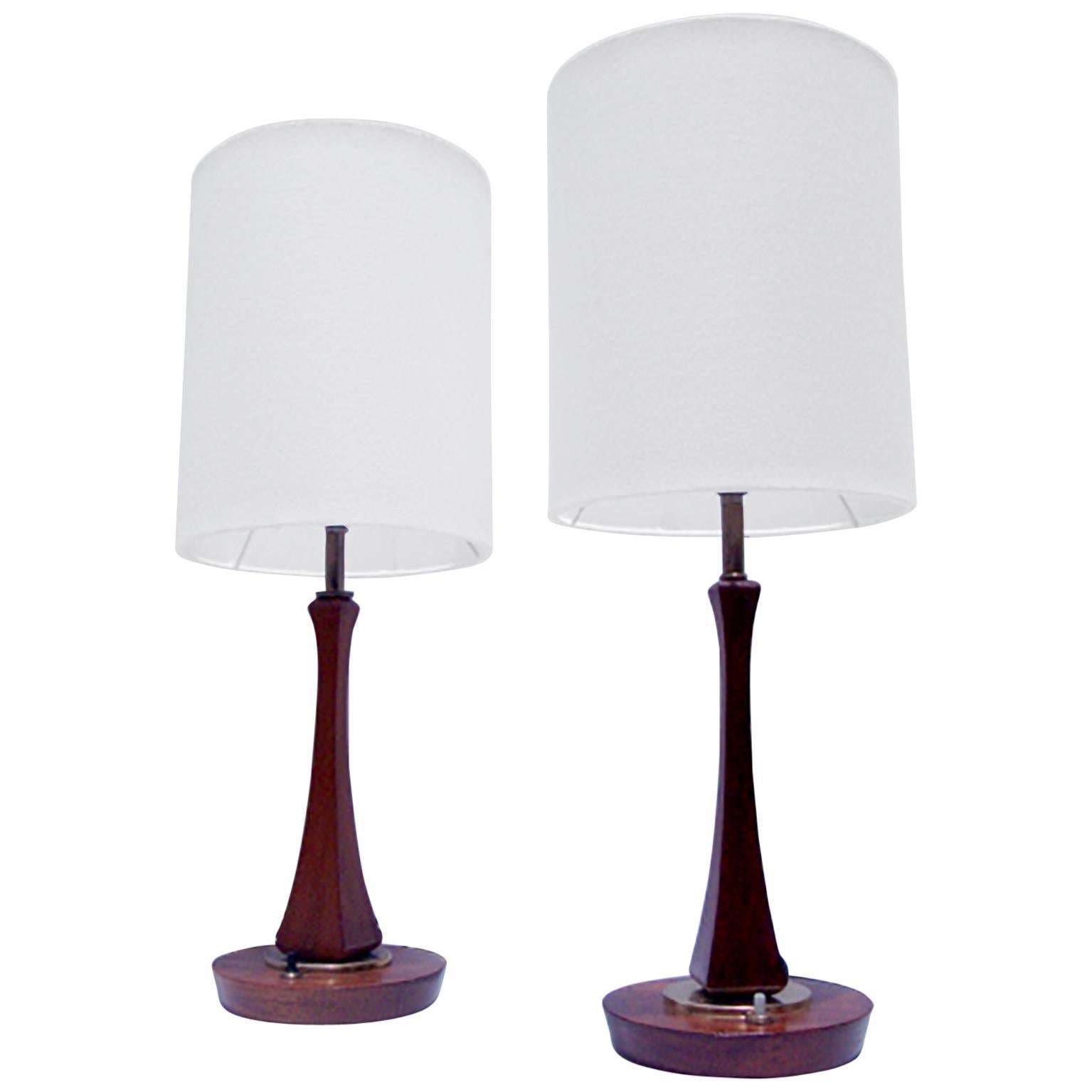 Pair of Mid-Century Modern Sculptural Table Lamps
