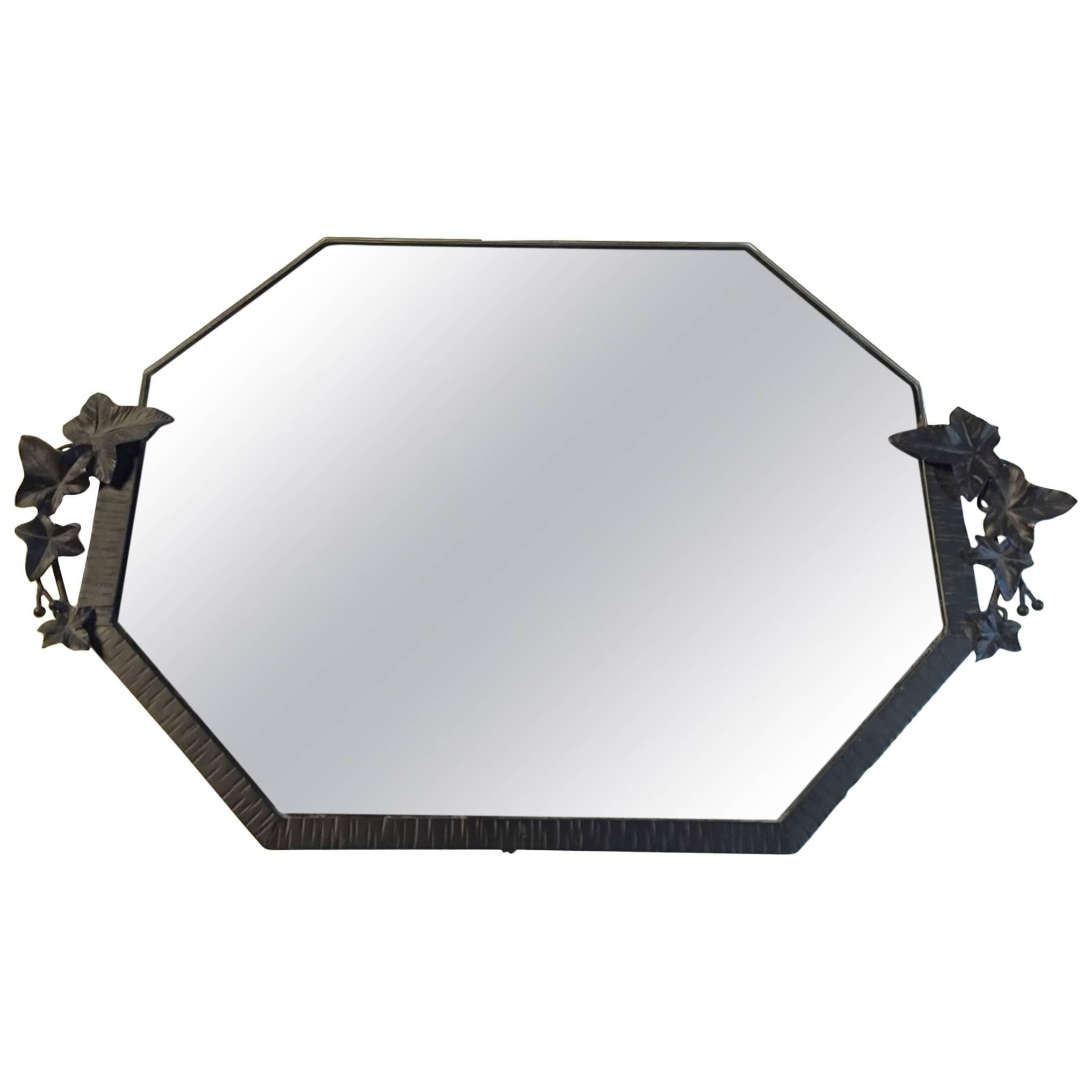 French Art Deco Floral Mirror