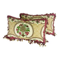 Cuscini con nappe a stampa floreale Brunsschwig + fils d'epoca, una coppia