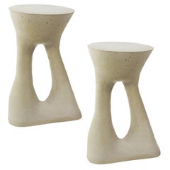 Pair of Tall Grey Kreten Nightstands / Bedside Tables, from Souda, Made to Order
