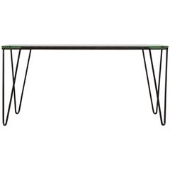 A. Bueno de Mesquita for Spurs Glass and Metal Coffee Table