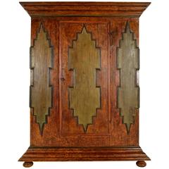 19th Century Single Door Painted Baroque Armoire 1