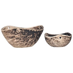 Niwa Indoor Hanging Planter Raku Pottery, Obvara - Set, Handmade Ceramic