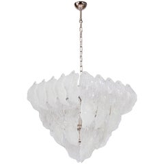 Murano Glass Leaf Chandelier by Vintage Murano Gallery, 1980
