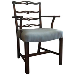 Antique George III Style Ladderback Armchair