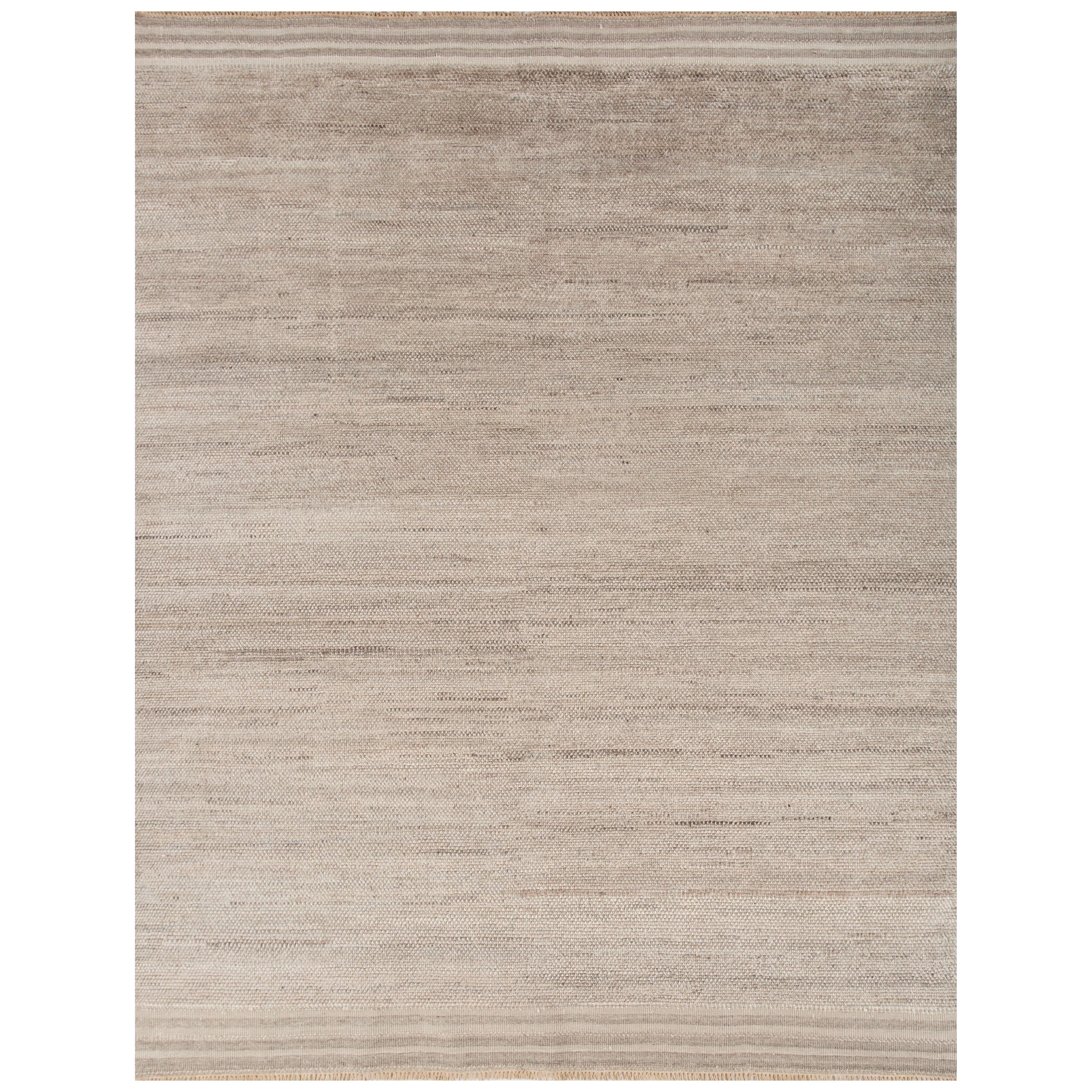 Jaipur Rugs 8x10 Piedi Tappeto annodato a mano in lana moderno beige e marrone
