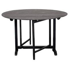 Antique Table 19th Century Matt Black, France