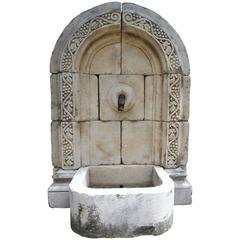 Carved Limestone Fountain from France