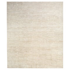 Jaipur Rugs 8x10 Piedi Tappeto annodato a mano in lana e tencile moderno avorio