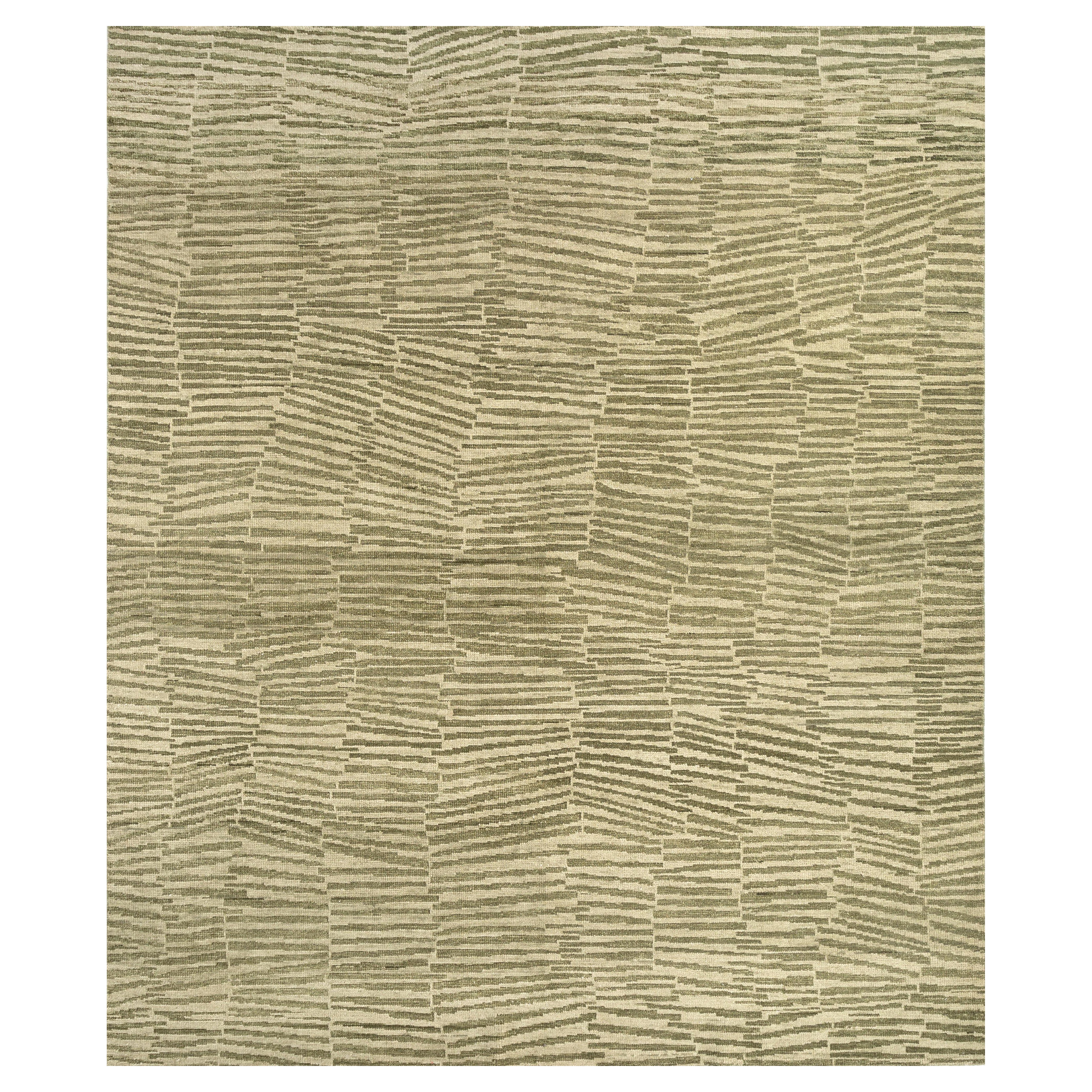 Jaipur Rugs 8x10 Piedi Tappeto annodato a mano in lana Tappeto moderno verde