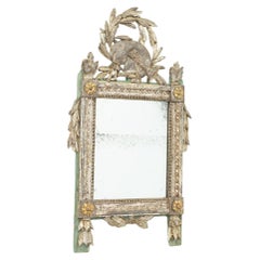 Miroir de mariage du XVIIIe siècle, en argent et en vermeil