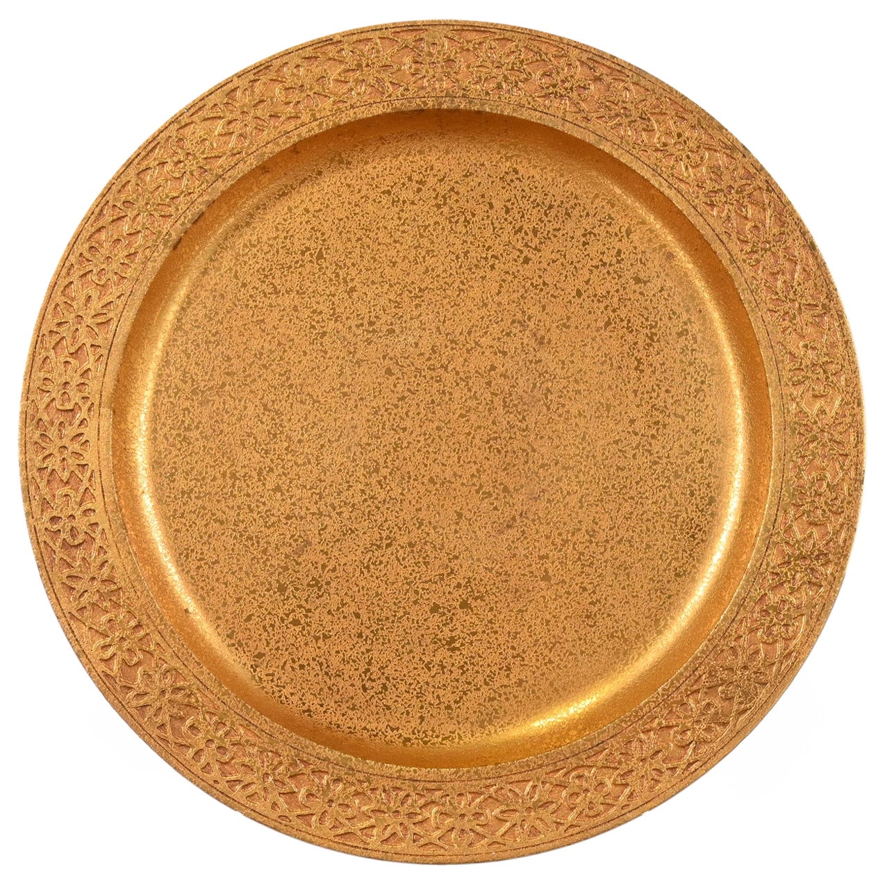 Tiffany Studios New York Bronze Doré Teller oder Ladegerät im Angebot