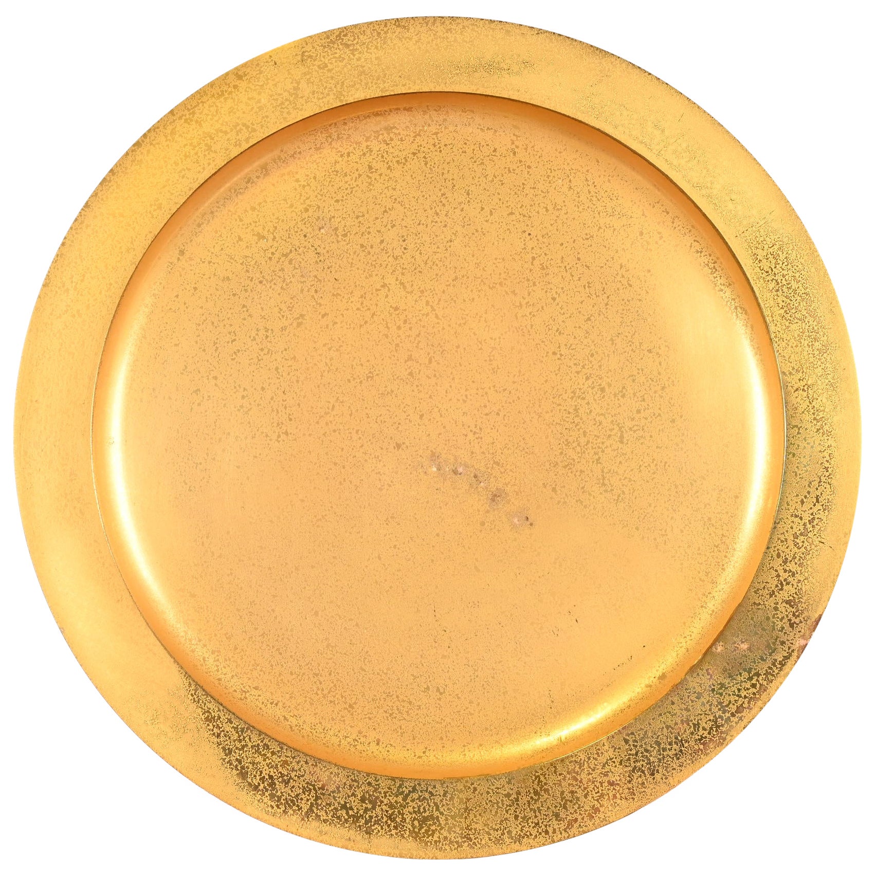 Tiffany Studios New York Bronze Doré Großer Teller oder Charger