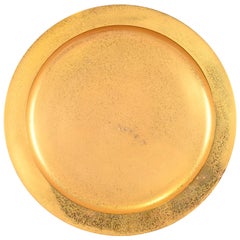 Plato o Cargador Grande Doré de Bronce de los Estudios Tiffany de Nueva York